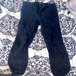 Black ripped jeans